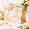 Torba prezentowa biało złota z nadrukiem  XL