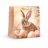 Torba prezentowa beżowa WIELKANOC królik