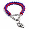 Smycz z obrożą niebiesko czerwona