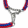Smycz z obrożą niebiesko czerwona