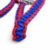 Smycz z obrożą niebiesko czerwona