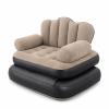 Dmuchany fotel rozkładany beżowy