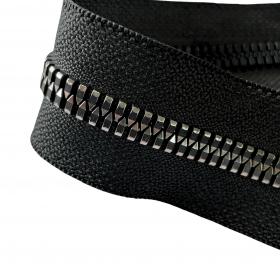 Zamek kostka srebrno czarna 70 cm