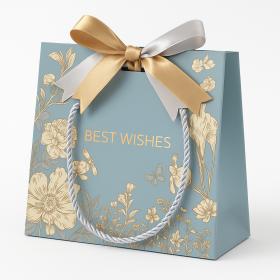 Torba prezentowa błękitna z nadrukie M