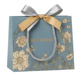 Torba prezentowa bękitna z nadrukie L