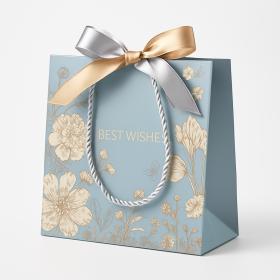 Torba prezentowa bękitna z nadrukie L