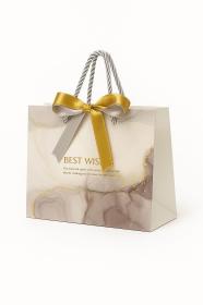 Torba prezentowa szaro złota z nadrukie S