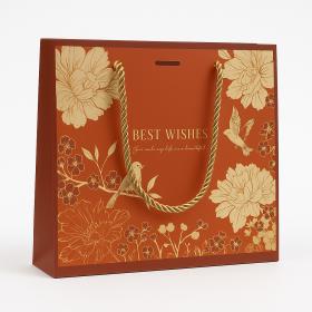 Torba prezentowa pomarańczowa z nadrukiem L