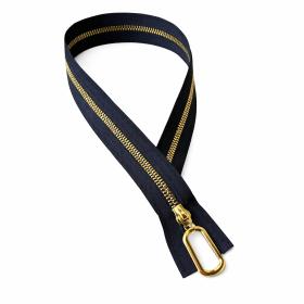 Obrazek 2 dla: Zamek 55 cm  czarno złoty z prostokątną końcówką