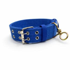 Obroża 4 cm niebieska