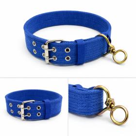 Obroża 4 cm niebieska