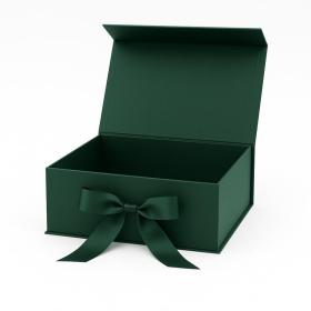 Ekskluzywne pudełko S zielone na magnes