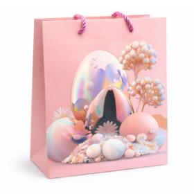 Torba prezentowa koralowa WIELKANOC jajko