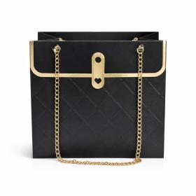 Kwiatowy box Torebka na kwiaty i prezent czarna