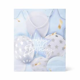 Torba prezentowa urodzinowa błękitna balony XXXXL