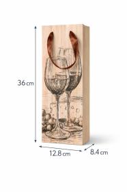 Obrazek 2 dla: Torba na wino 2 kieliszki