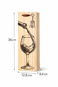 Obrazek 2 dla: Torba na wino kieliszek korkociąg