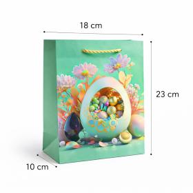 Torba prezentowa zielona WIELKANOC jajko