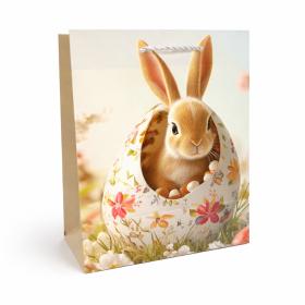 Torba prezentowa  jasny seledyn WIELKANOC królik