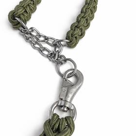 Obrazek 2 dla: Smycz z obrożą khaki 