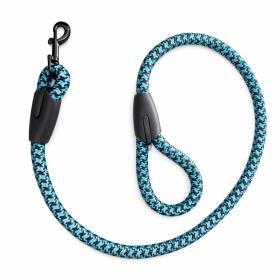 Obrazek dla: Smycz dla zwierząt 1,8 x 120 cm turkus czarny