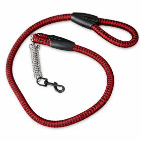 Obrazek dla: Smycz dla zwierząt czarno czerwona