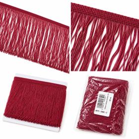 Obrazek 2 dla: Frędzle ozdobne szerokość 20 cm bordo